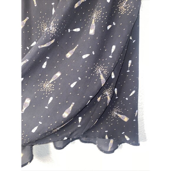 Torrid sheer Tank Top wine champagne Bottle Drink Party club 1 new years - Picture 4 of 7